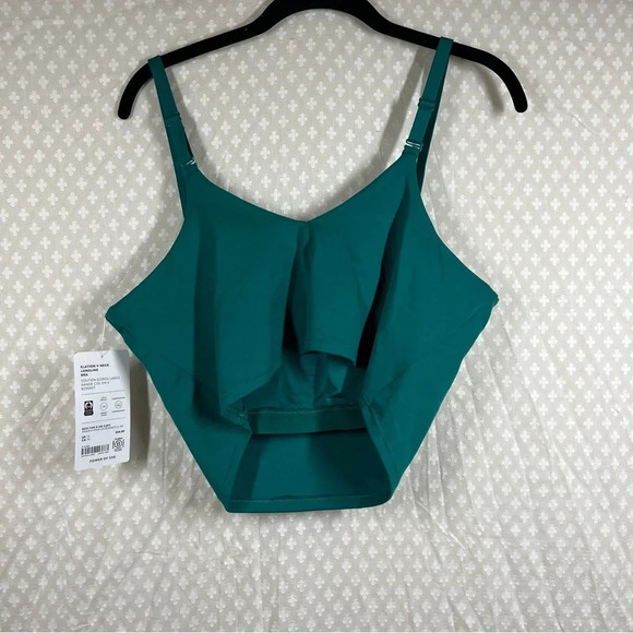 Athleta NWT Green Teal Elation V Neck Longline Bra - Picture 4 of 5